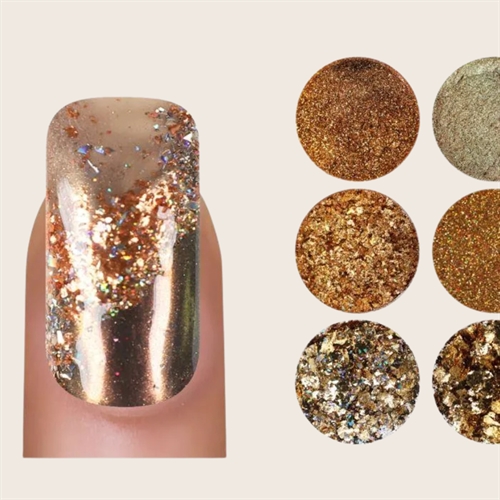 Emmi-Nail Chrome Powder Sæt Guld
